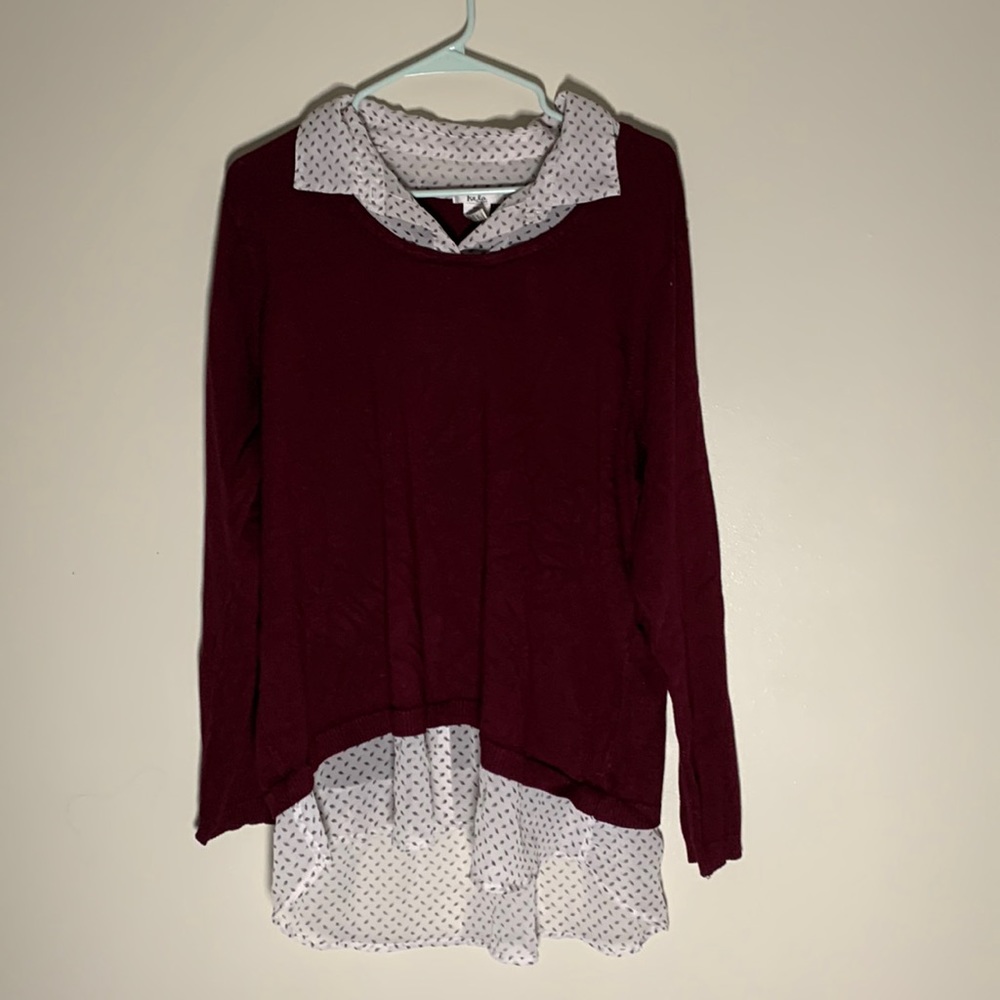 Maroon dress shirt